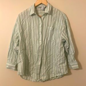 Mint Stripes Button Down